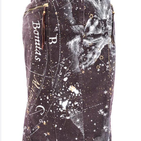 Roberto Cavalli Black Starry Print Skirt - Picture 4 of 9